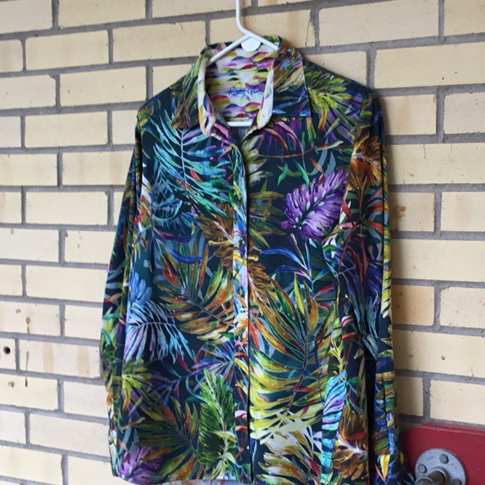 Robert Graham Woman’s Tropical Print Cotton Shirt